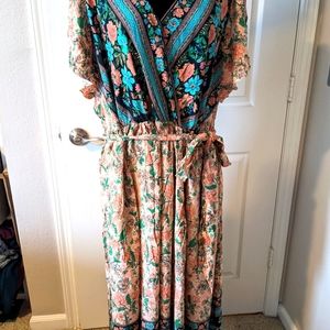 New Floral Plus Size Maxi Dress Sz 26